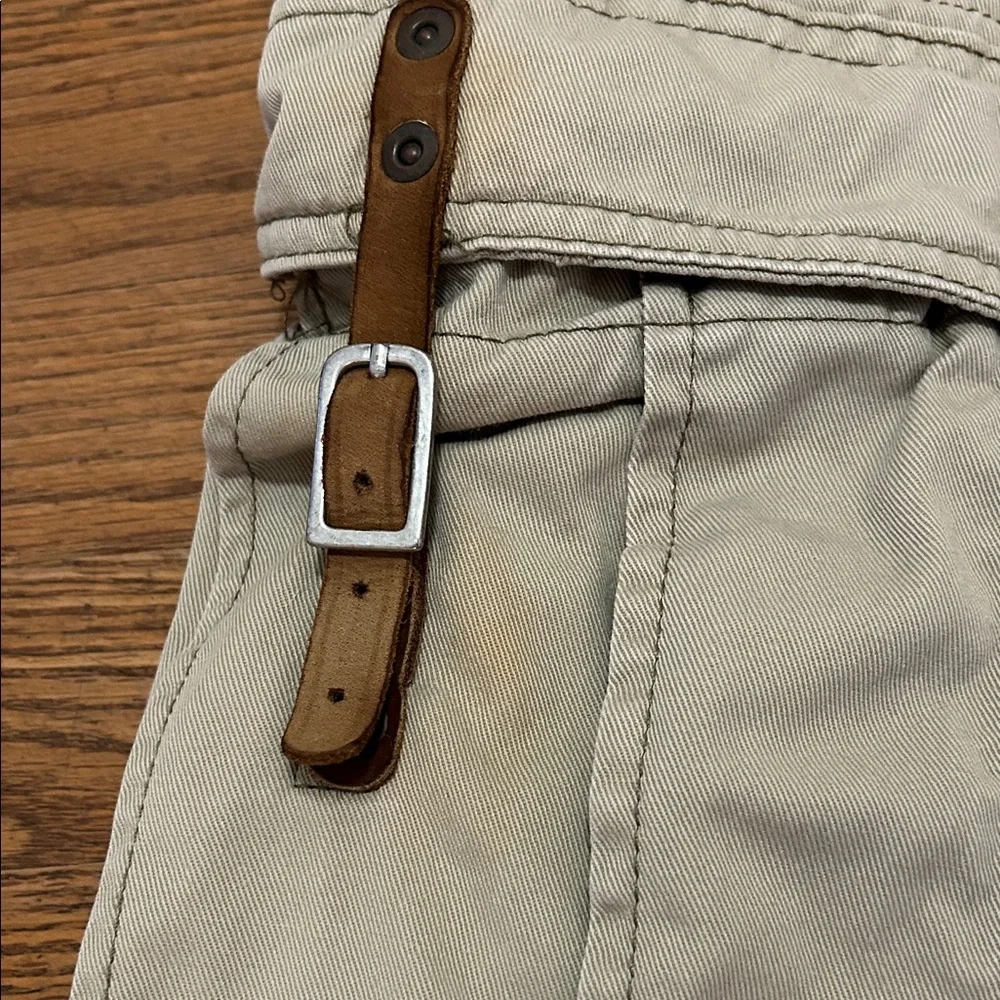 Vintage Polo Jeans Co Shorts Men’s 30 Freighter Cargo Leather Buckle Y2K Hiking